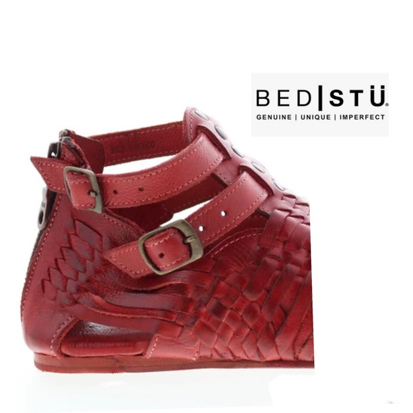 BED STU, Size 7.5, CLAIRE III, RARE IN RED, Huarache Sandals, Brand NEW in BOX! - Picture 4 of 12